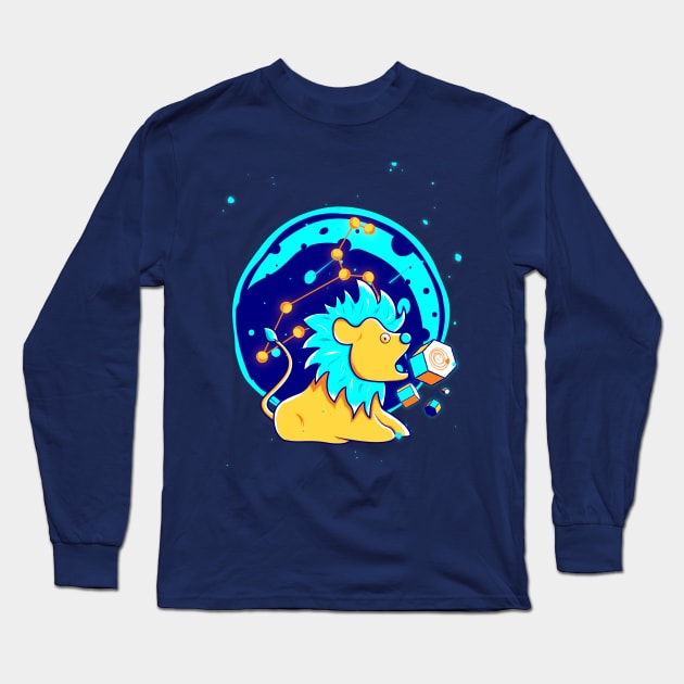 Zodiac Leo Long Sleeve T-Shirt by hnggraphicdesign